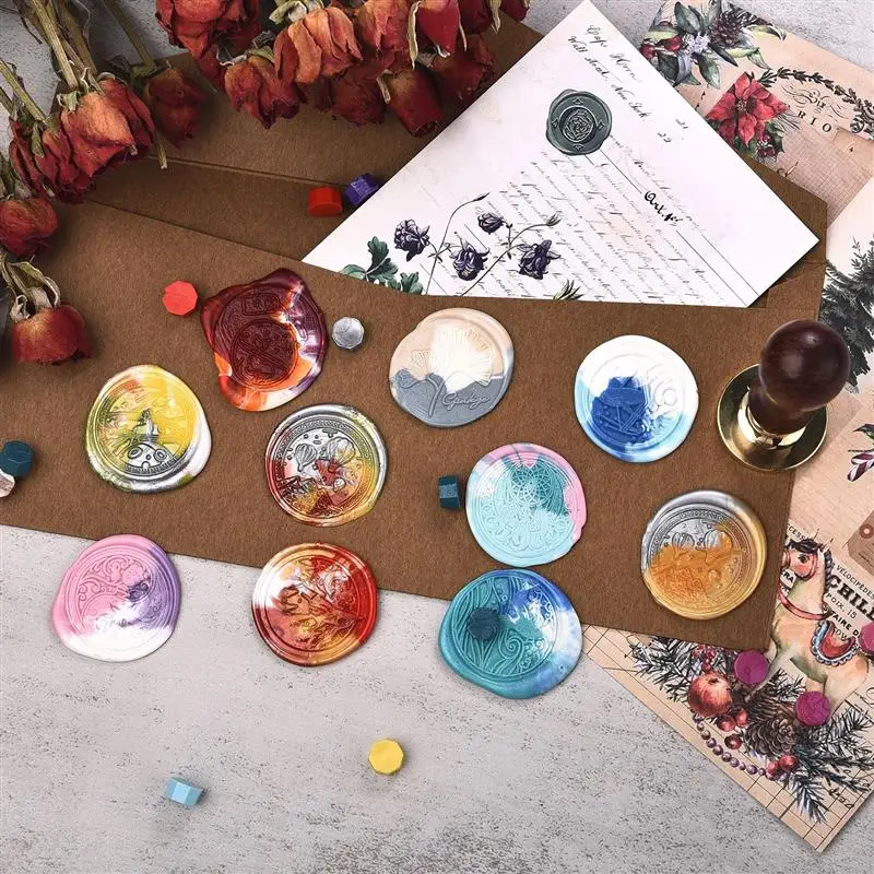 100 PCs Mix Color Sealing Wax Wedding Birthday Party Invitation Decoration Seal Beads Retro Envelope | Дом и сад