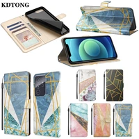 flip marble leather case for samsung galaxy s21 ultra plus s20 fe a02s a40 a30 a30s a10 a20 capa splicing multi function cover