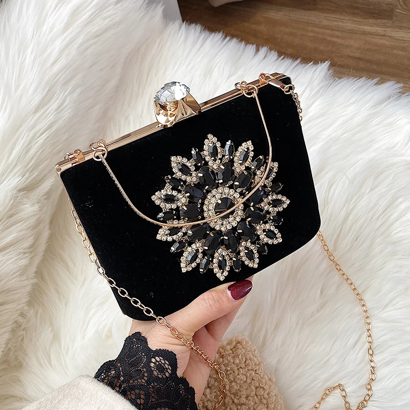 Роскошные женские вечерние сумки-клатчи со стразами женская свадебная сумка