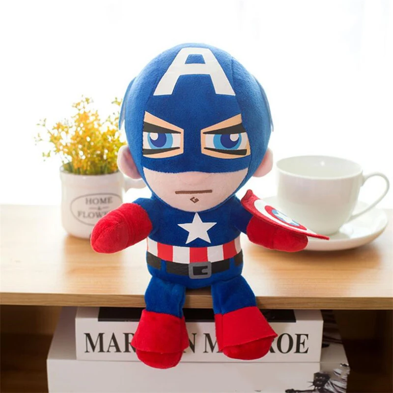 25cm The Avengers 4 Plush Toys Iron Man Deadpool Thanos Spiderman Stuffed Plush Toys Super Hero Doll Soft Toy