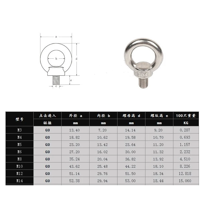 Гайки для поднятия глаз/Винты кольца болты окуня гайки фиксации винты из
