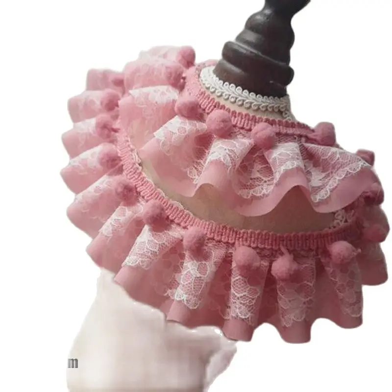 Горячая 3D вышивка 5 см розовая Цветочная кружевная ткань отделка лента сделай сам