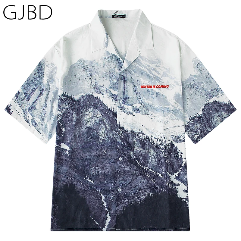 

Women's Shirt 2021 Summer Harajuku Fashion Printing Short Sleeve Lapel Single Breasted TOP Y2k Baggy Trend Girl Student Blouse
