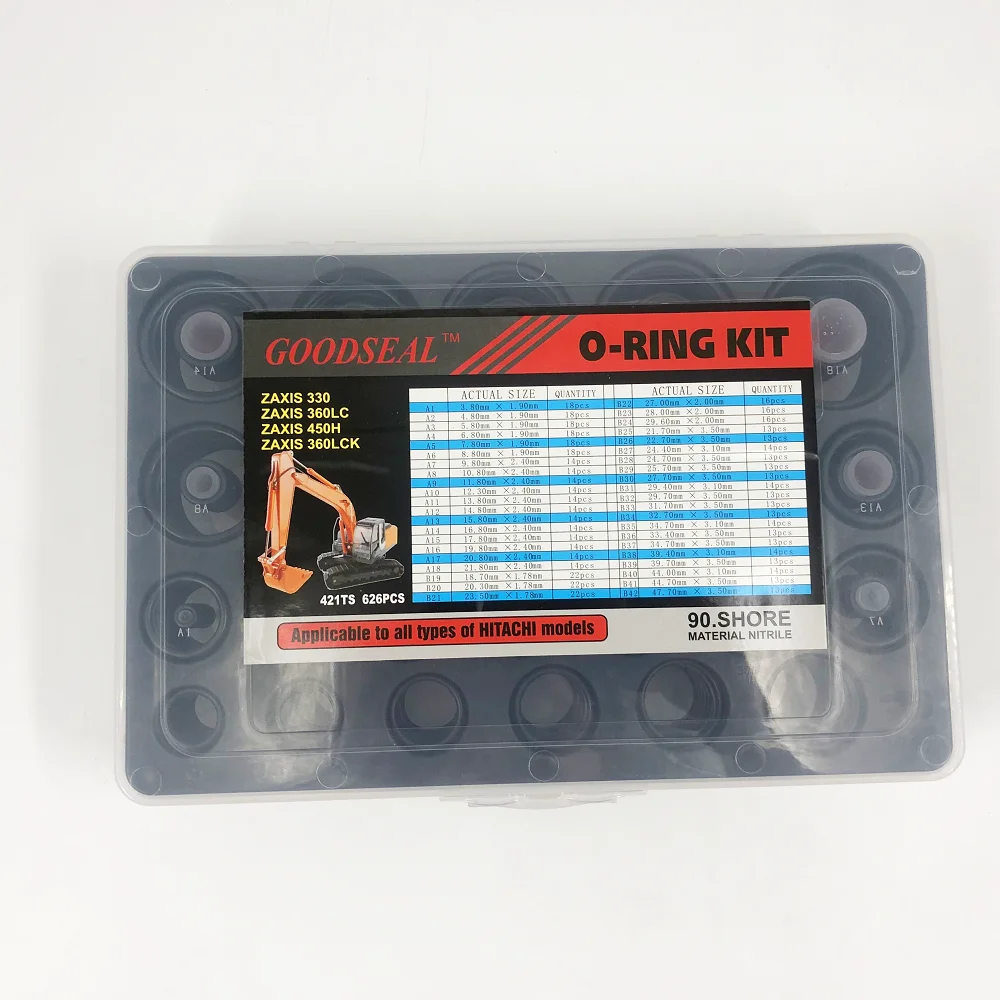 Набор уплотнительных колец O-RING для HITACHI экскаватора Hitachi 626 шт. ZAXIS 330 360LC 450H 360LCK NBR90