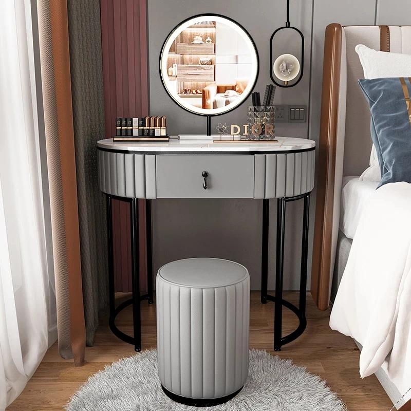

Modern Morocco Light Luxury Nordic Mini Small Family Toilet Stage Desk Makeup Stage With The Lamp Single Bedroom 60/50/40cm