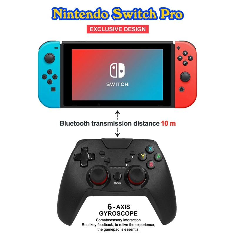 Беспроводной контроллер для Nintendo Switch переключатель Pro с регулируемым турбо Dualshock