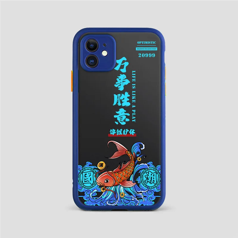 

Fashion Design Fish Cat Face Lion Phone Cases For iphone 11 Pro Max 12 Pro Mini XR XS 8 X 7 Plus Shockproof Soft Silicone Case
