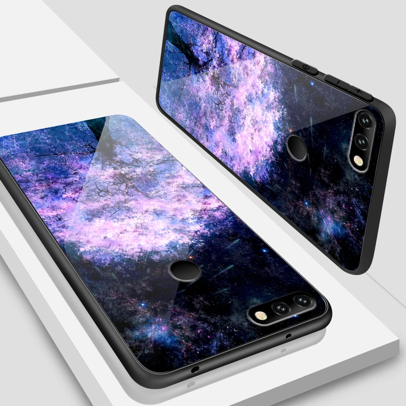 W358 Для Huawei Honor 6X 7A 7X 7C 8A 8X9 облегченное закаленное стекло крышка Y6 Y9 Y7 премьер-профессионал Magic2 Роскошные Защитные чехлы для телефонов - Цвет: W358