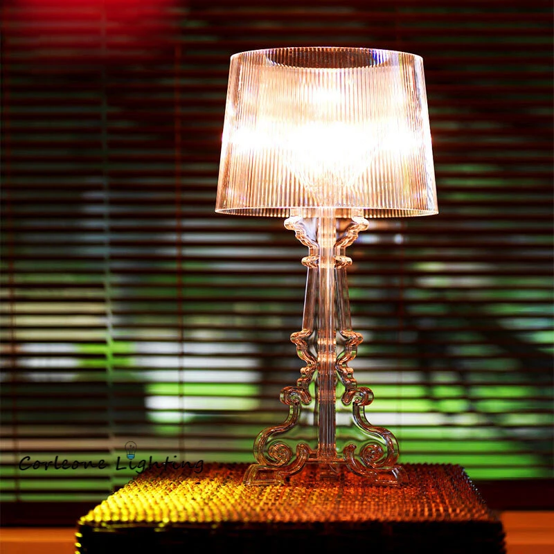 

Modern LED Table Lamp Italian Bourgie Table Lamps Bedroom Bedside Living Room Desk Lamp Home Decor Clear Acrylic Table Luminarie