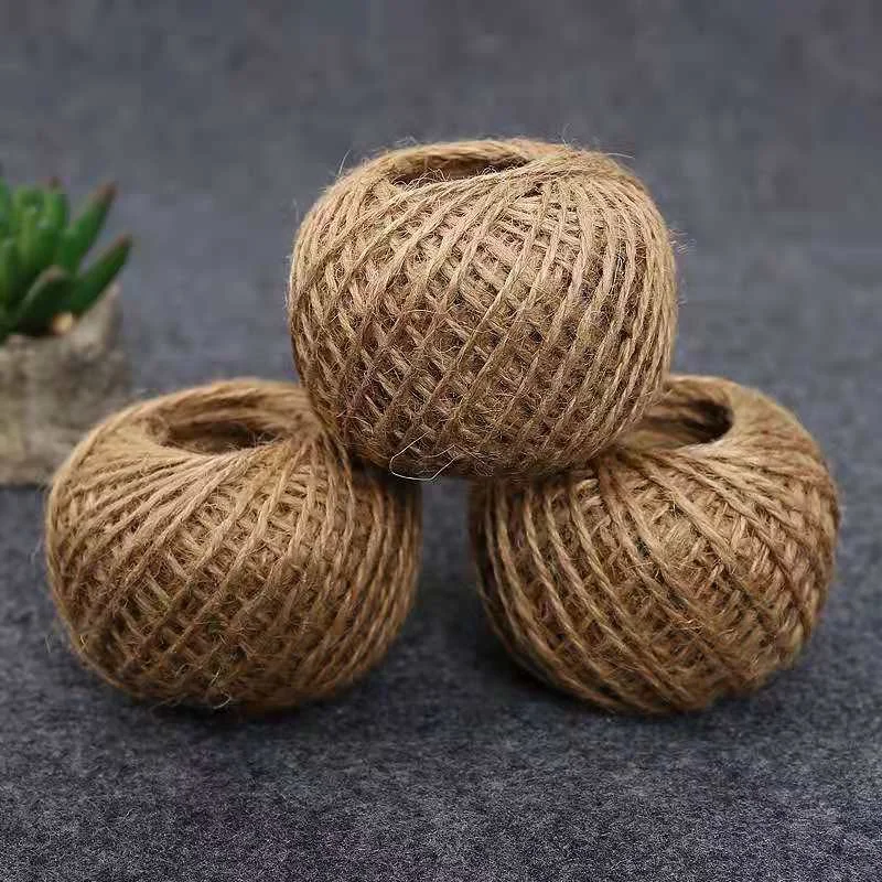 

30/50/100 M Natural Braided Rope Flower Shop Handicraft Decoration String Jute Rope Diy Holiday Wedding Party Gift Wrapping Rope