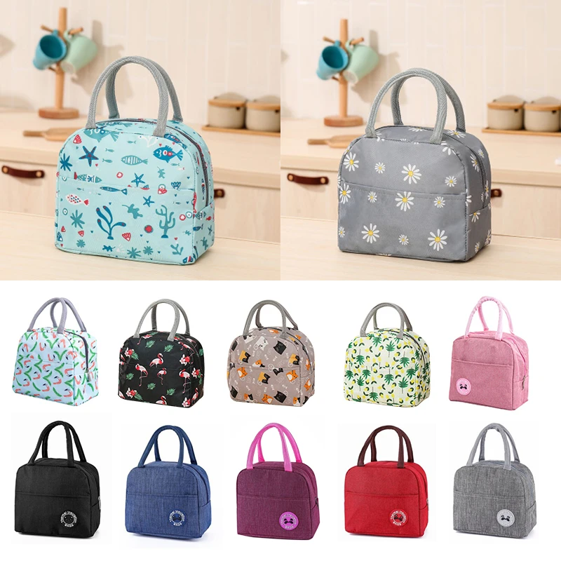 

Portable Cooler Bag Ice Pack Lunch Box Insulation Package Insulated Thermal Food Picnic Bags Pouch For Women Kids Girl Children