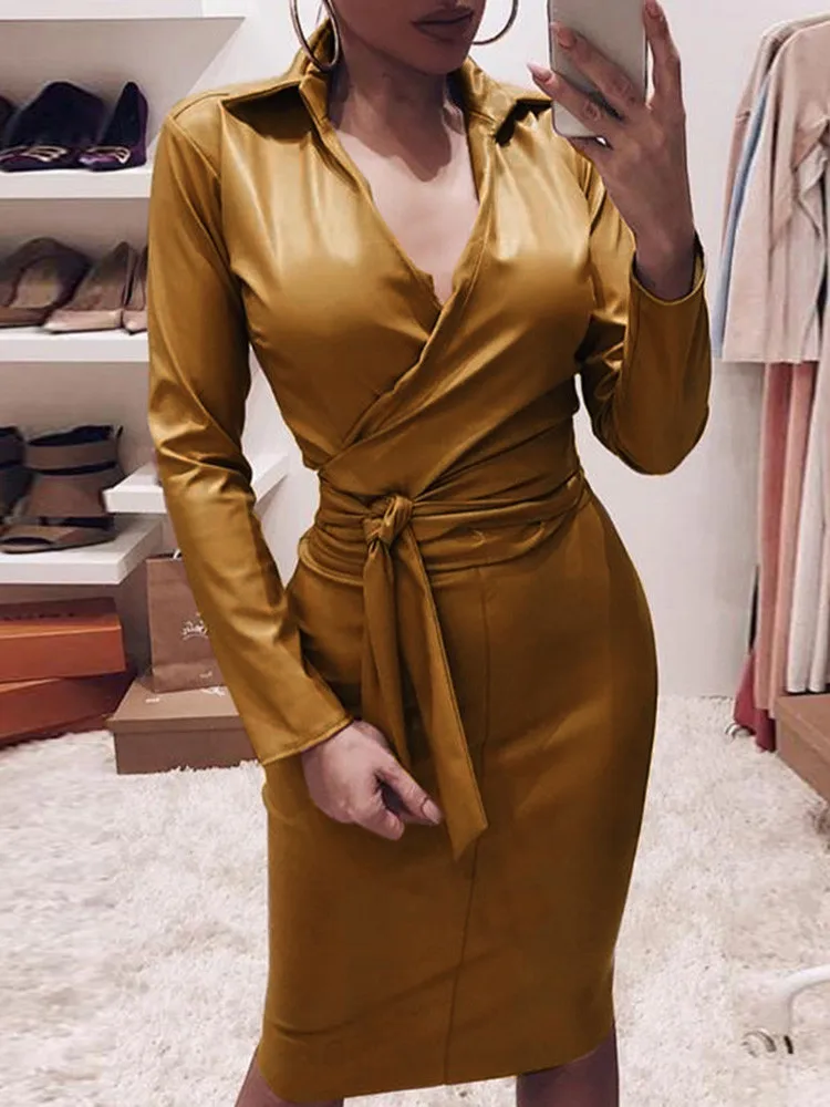 Женское платье с длинным рукавом осень-весна 2019 сексуальное облегающее миди