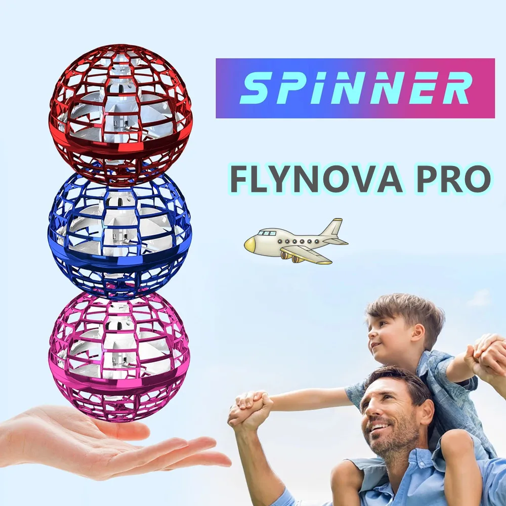 Дрон Flynova Pro летающий мини-вертолет НЛО Flyorb Boomerang ручной Индукционное управление
