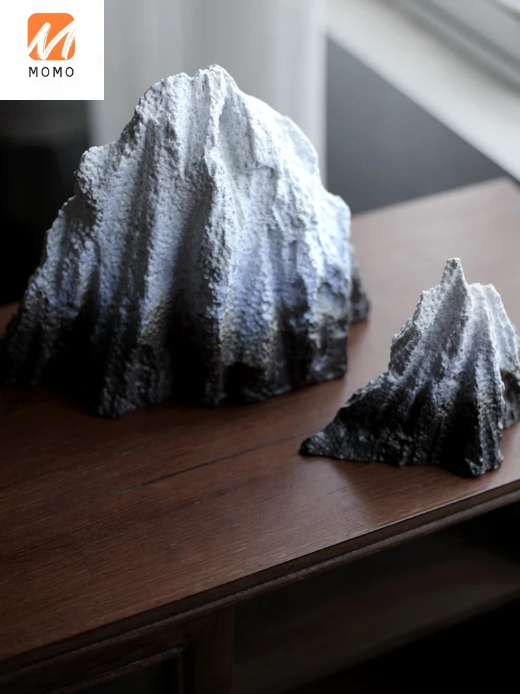 

Modern Ceramic Rockery Decoration Simple Landscape Snow Mountain Indoor Living Room Wine Cabinet Home Study Decoration