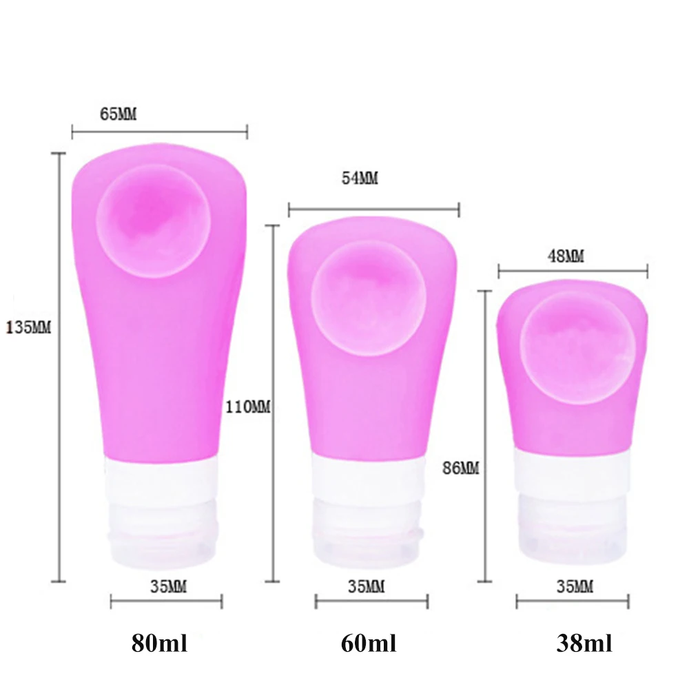 38/60/90 мл дорожная упаковка силиконовые Пресс бутылки многоразового бутылка