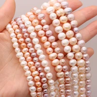 100 natural freshwater pearl high quality round beaded for jewelry making irregular beads diy bracelet necklace accessories