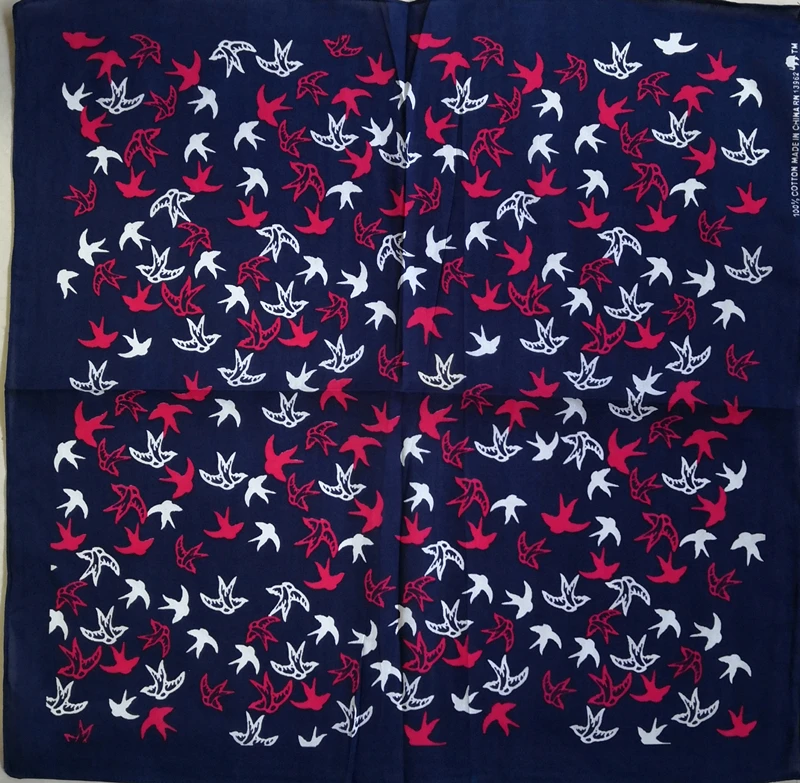 Новая мода хип хоп 100% хлопок бандана квадратный шарф 55 см * Синий рыцарь повязка