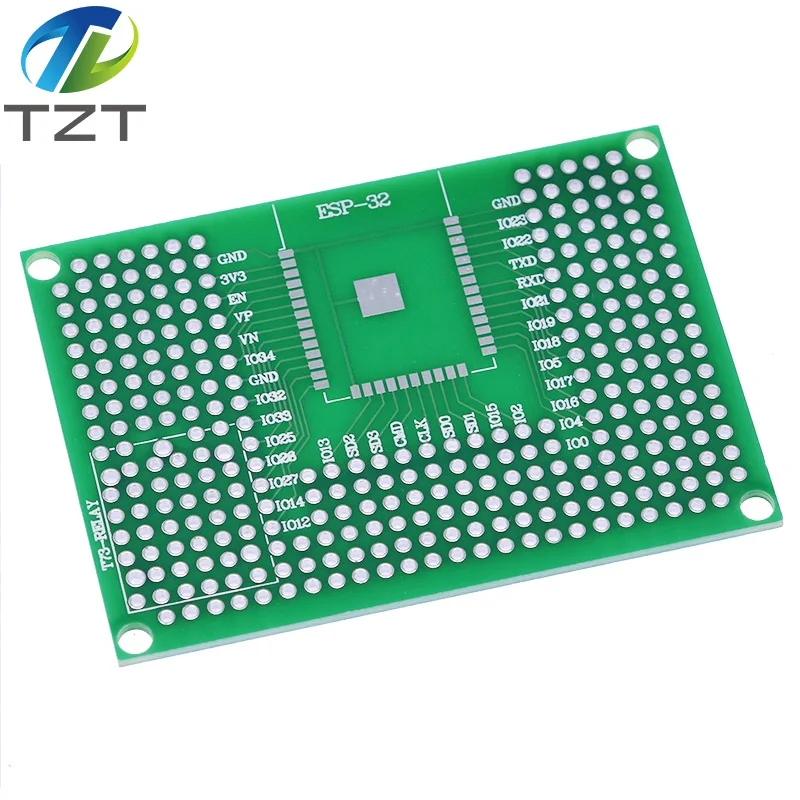 Двухсторонняя Прототипная печатная плата 5x7 см макетная для реле Arduino ESP8266 Wi-Fi Φ