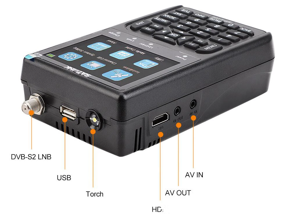 SATLINK SP-2100 HD Sat Finder acm backlight DVB S2 ws6933 MPEG-2/4 Digital Satellite Meter with 3.5 Inch LCD Screen | Электроника