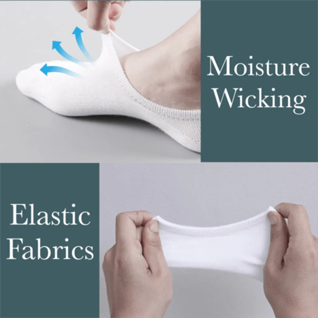 

Solid Color Men's Stealth Socks Cotton Non-slip Silicone Socks Breathable Sock For Men Breathable Pure Color Socks Fashion Boat