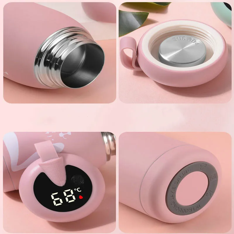 320 мл милый термос кофейная кружка умный температурный дисплей из нержавеющей