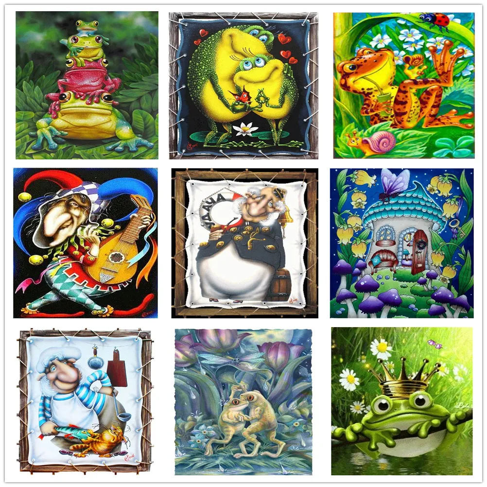 

5D Diamond Rhinestone Mosaic Pictures Full Round Dril DIY Gift Cross Stitch Cartoon Paintings Posters Handmade Décor Embroidery