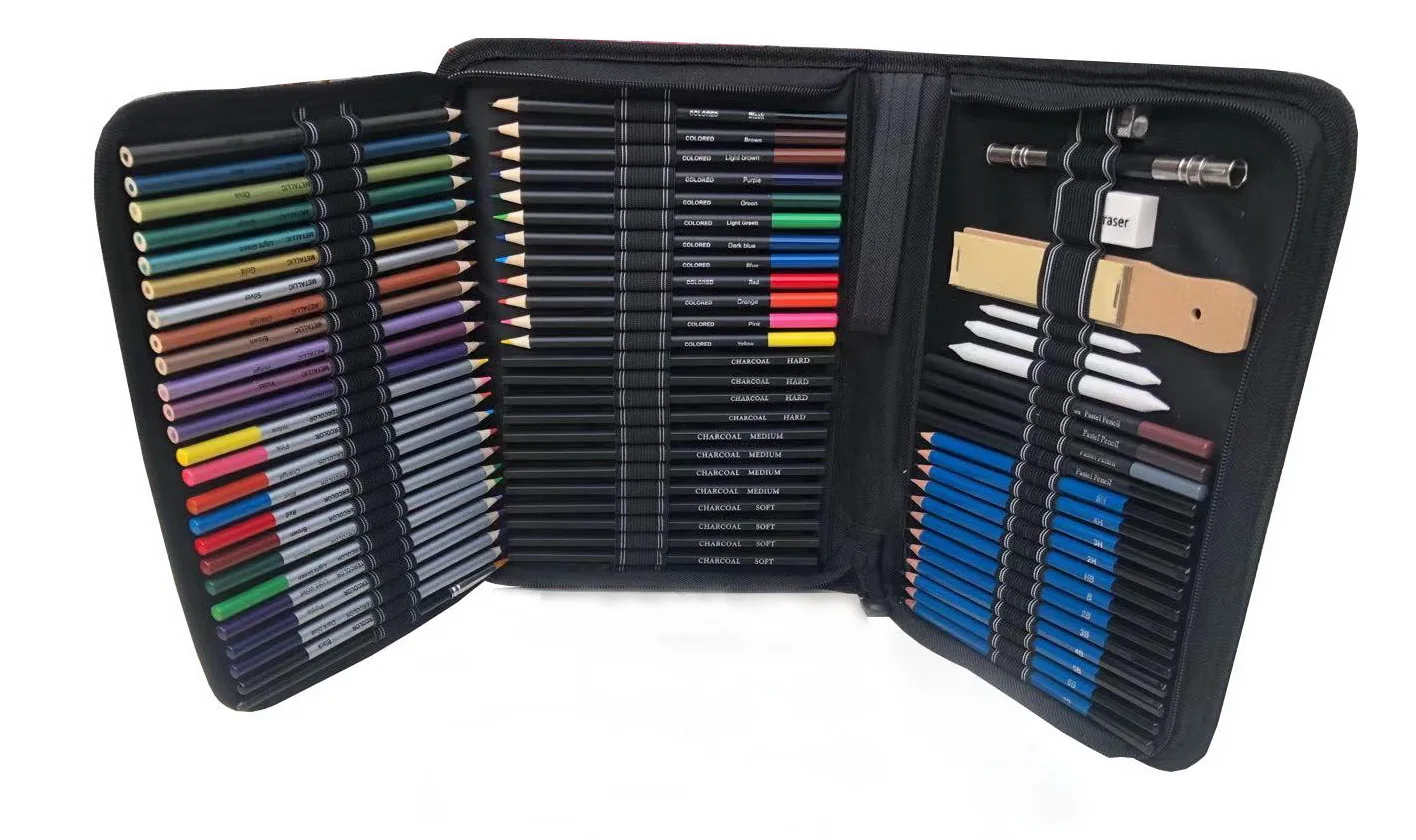 Drawing Pencils for Artists 72 Piece Kit Sketch Wooden Colored Art Pencil Beginners Pro | Канцтовары для офиса и дома