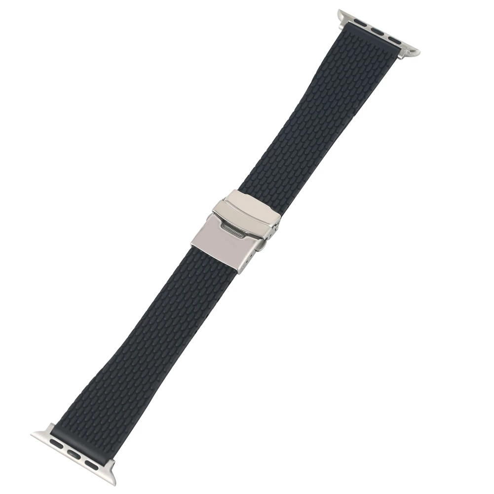 Classic Black Waterproof 38/42MM Watch Band for Apple series 2/3/4 Generation Strap Durable Silicon Replacement | Наручные часы