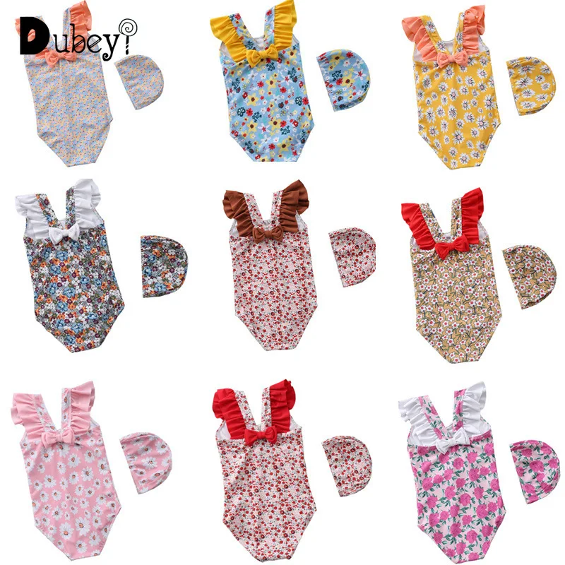 Купальный костюм для маленьких девочек бикини с подтяжками купальник оборками