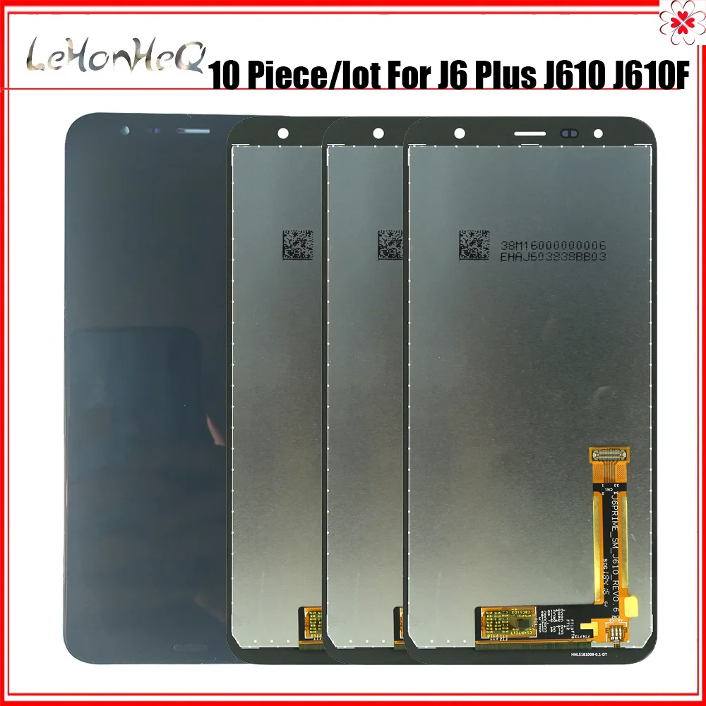 10 шт./лот AMOLED ЖК дисплей для Samsung Galaxy J6 Plus + 2018 J610 SM J610F J610FN сенсорный экран