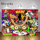 80s 90 вечерние фон в стиле ретро; В стиле хип-хоп в стиле граффити с днем рождения фон Fresh Prince музыка диско персонализированные портрет Декор