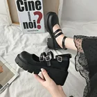 Женские туфли в готическом ретро стиле, мягкие кожаные туфли в японском стиле для девушек в студенческом стиле, Лолита, аниме, обувь для косплея на платформе, новинка 2021