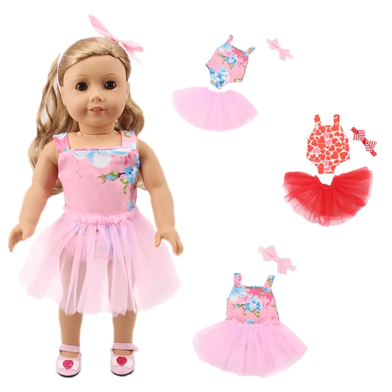 Новые кукольные аксессуары 2019 3 комплекта = купальник + юбка лента для волос