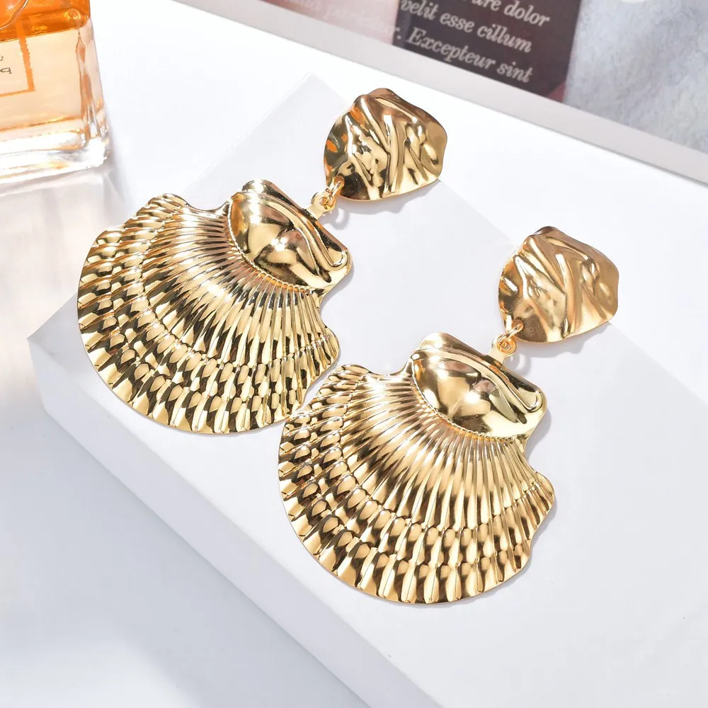 Новинка 2020 большие геометрические массивные серьги в океанском стиле