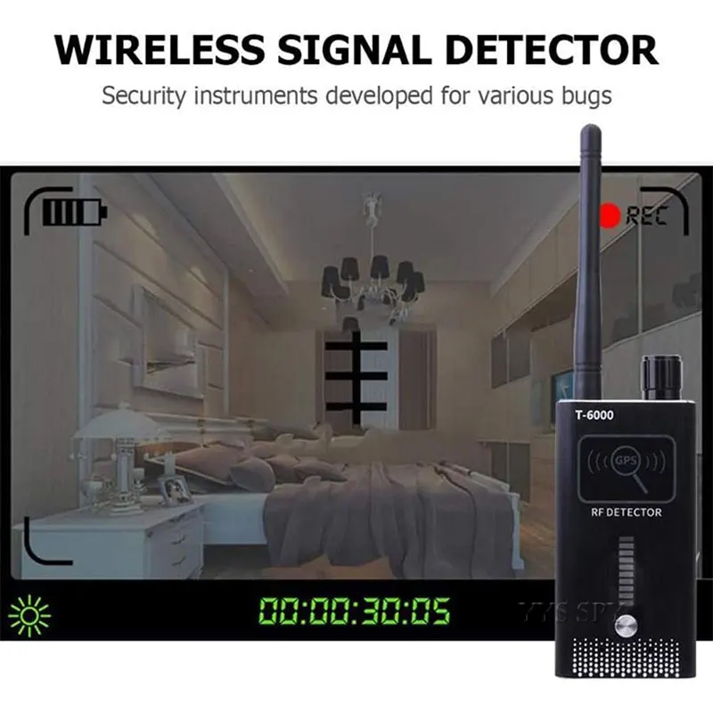 t6000 rf signal detector anti candid hidden camera spy gadgets espias gsm gps tracker wireless audio bug for wiretapping finder free global shipping