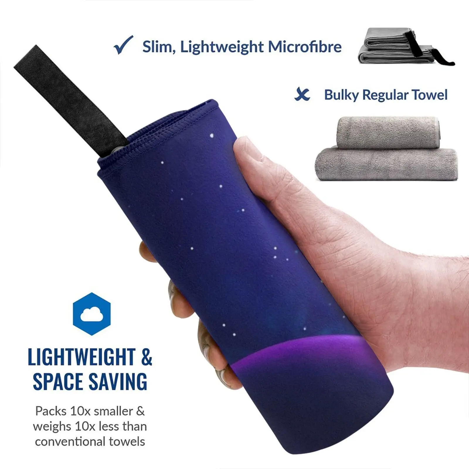 Красочное Галактическое быстросохнущее полотенце для спортзала портативное