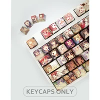 ahegao keycaps 108key pbt dye sublimation hot swappable japanese anime for cherry mx gateron kailh switch mechanical keyboard