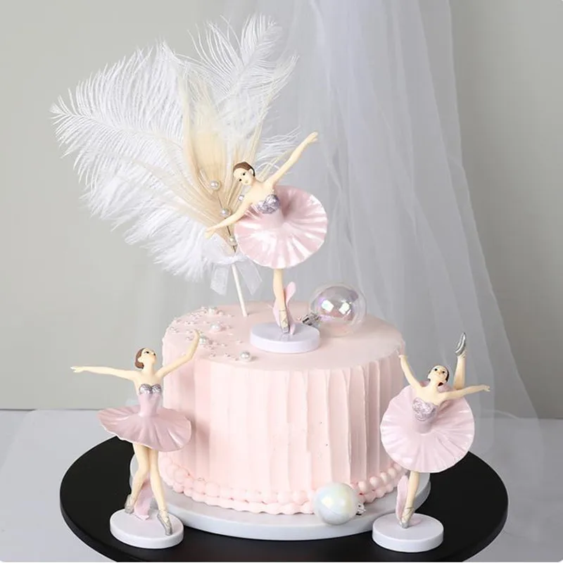 Ballet Girl Cake Decoration Happy Birthday Party Dessert Baking Topper Decor | Дом и сад