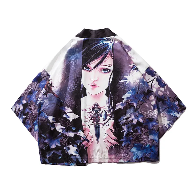 color 6 Кимоно халат Haori японский Азиатский китайский одежда для мужчин унисекс Дракон юката Ретро вечерние Большие размеры Tangsuit свободные Япония Мода - Цвет: color 6