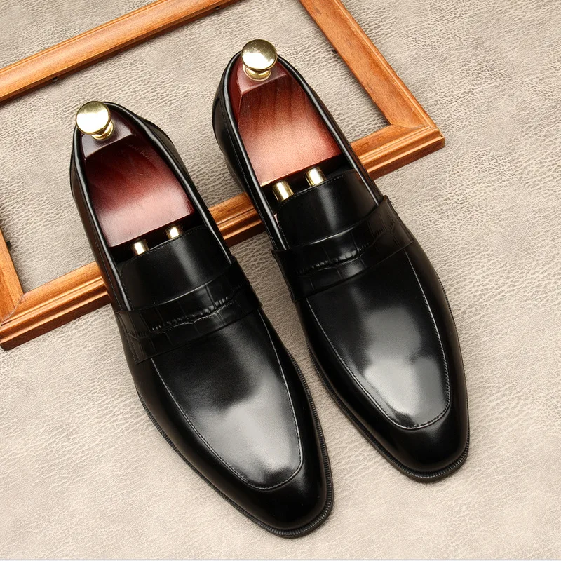 Новое поступление мужские деловые модельные туфли из натуральной кожи