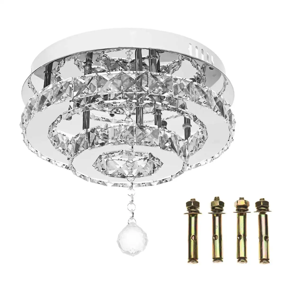 

30cm Crystal Dimmable LED Ceiling Light With Remote Control Hallyway Ceiling Lamps Indoor Lighting Fixture Home Decor 165V-265V