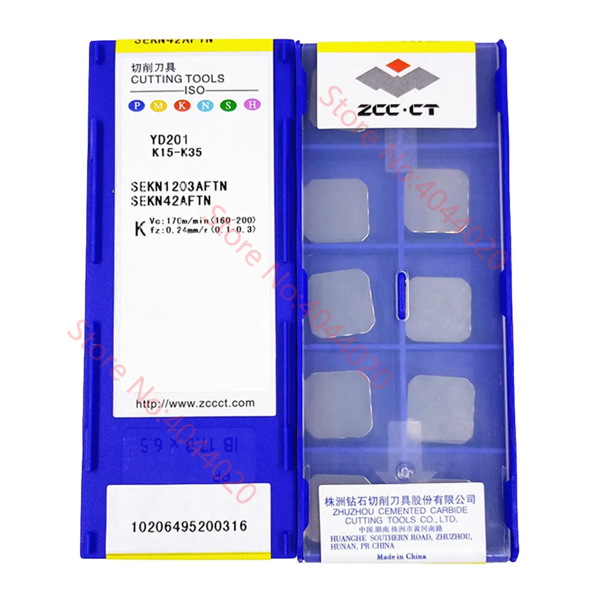 

ZCC.CT SEKN1203AFTN YD201/SEKN1504AFTN YD201 CNC carbide insert 10pcs/box