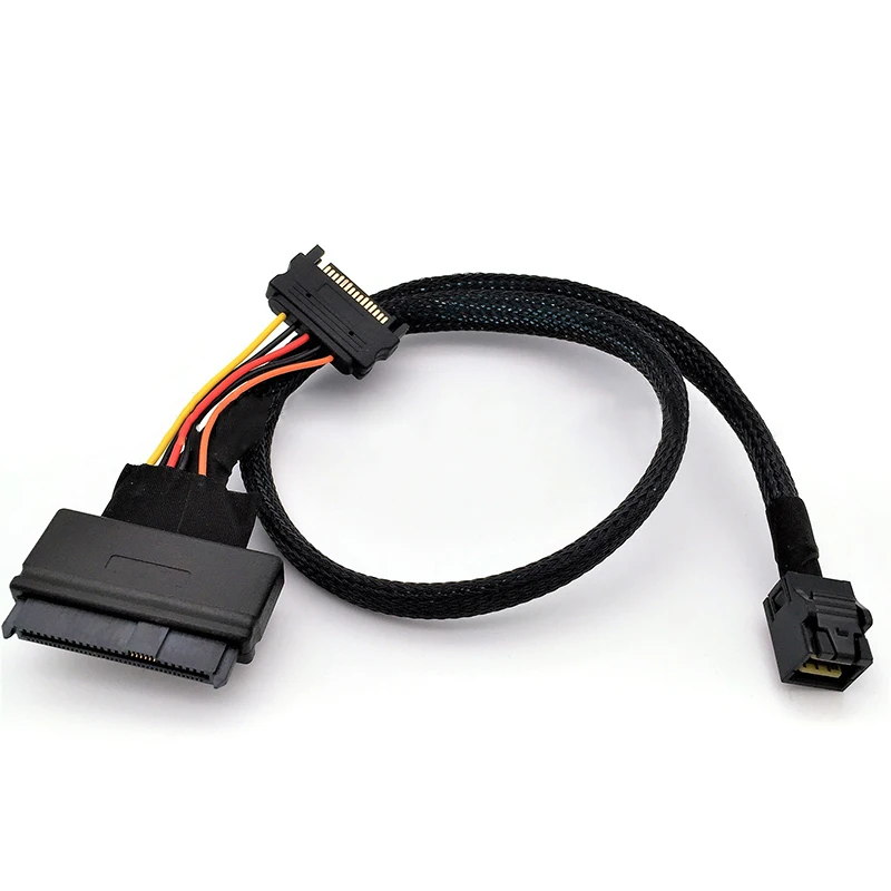 

Mini SAS-SFF 8639 36 Pin to Mini SAS-SFF 8643+15Pin Server Cable AS99