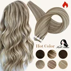 Лента для наращивания натуральных волос, блестящая, бесшовная, Высококачественная клейкая, для салона 2021