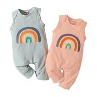 2021 05 12 lioraitiin 0 18m infant baby boy girl sleeveless jumpsuit rainbow pattern print loose fit ribbed closure clothing