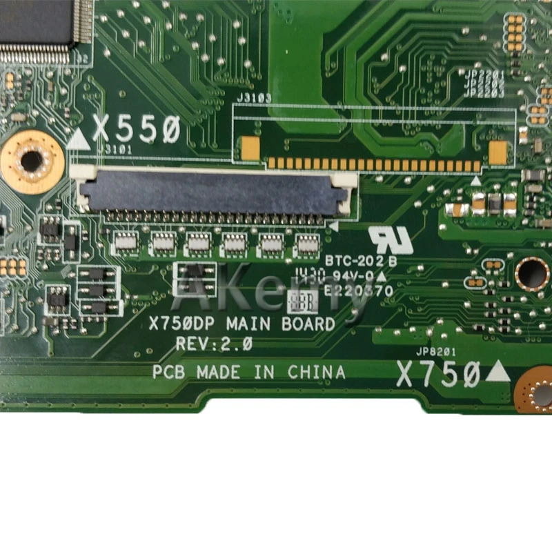 AK K550D X750DP материнская плата для ноутбука ASUS X550DP K550DP X550D K550 X550 тестовая