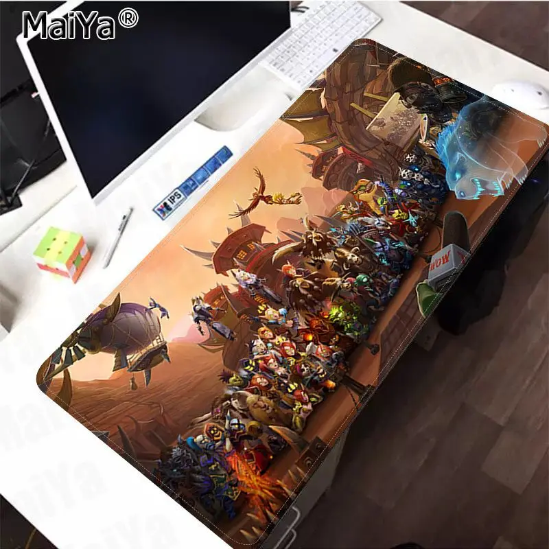 Лидер продаж винтажный классный индивидуальный большой коврик для мыши Maiya world of