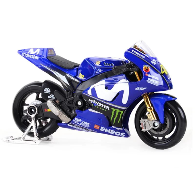 

Maisto 1:18 Yamaha Motorcycle YZR-M1 No#46 2018 World Championship Rossi Simulation Alloy Diecast Model Display Toy Collection