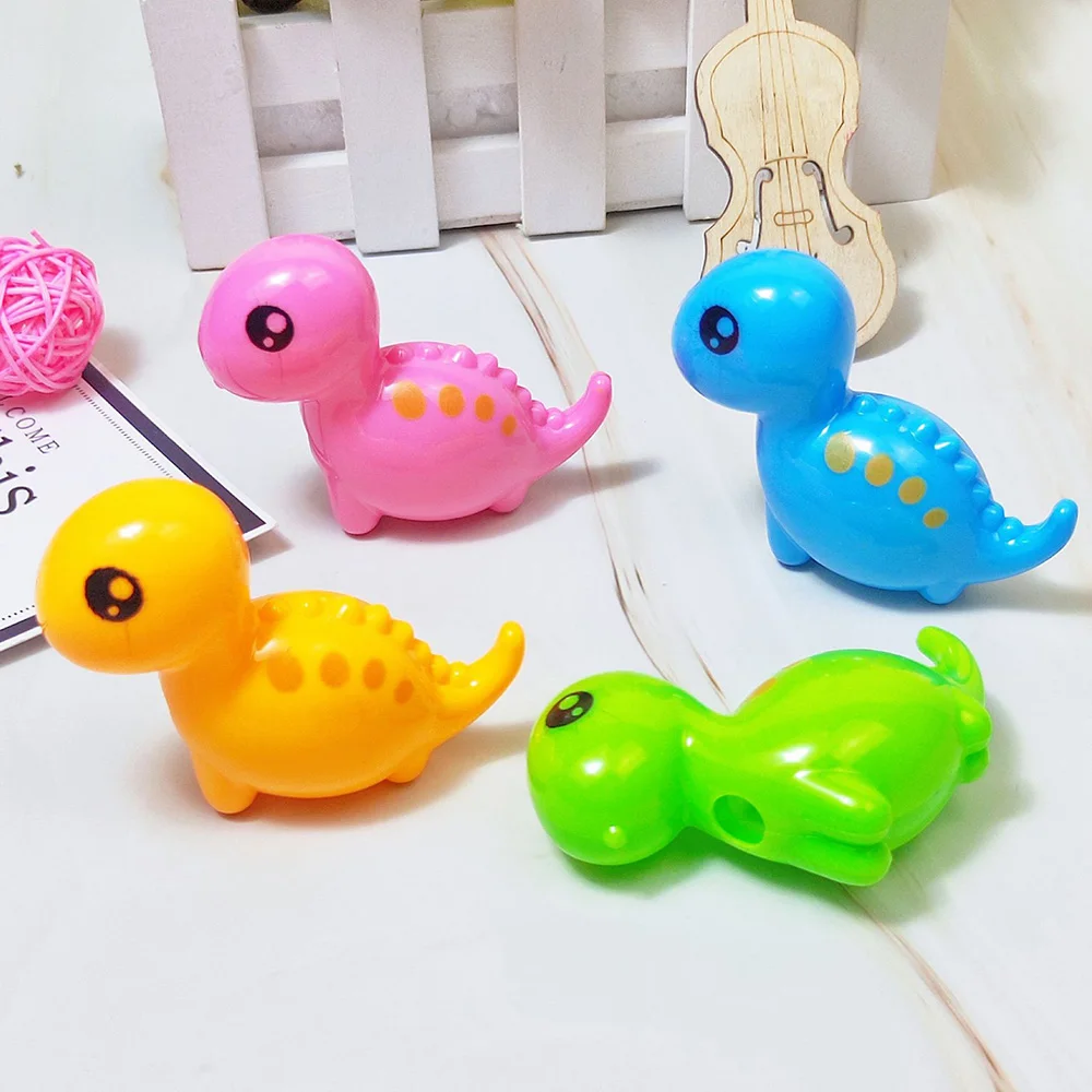 

Dinosaur Manual Pencil Sharpeners For Kids Cute Animal Pencil Sharpener With Cover Creative Students Stationery Random Color New