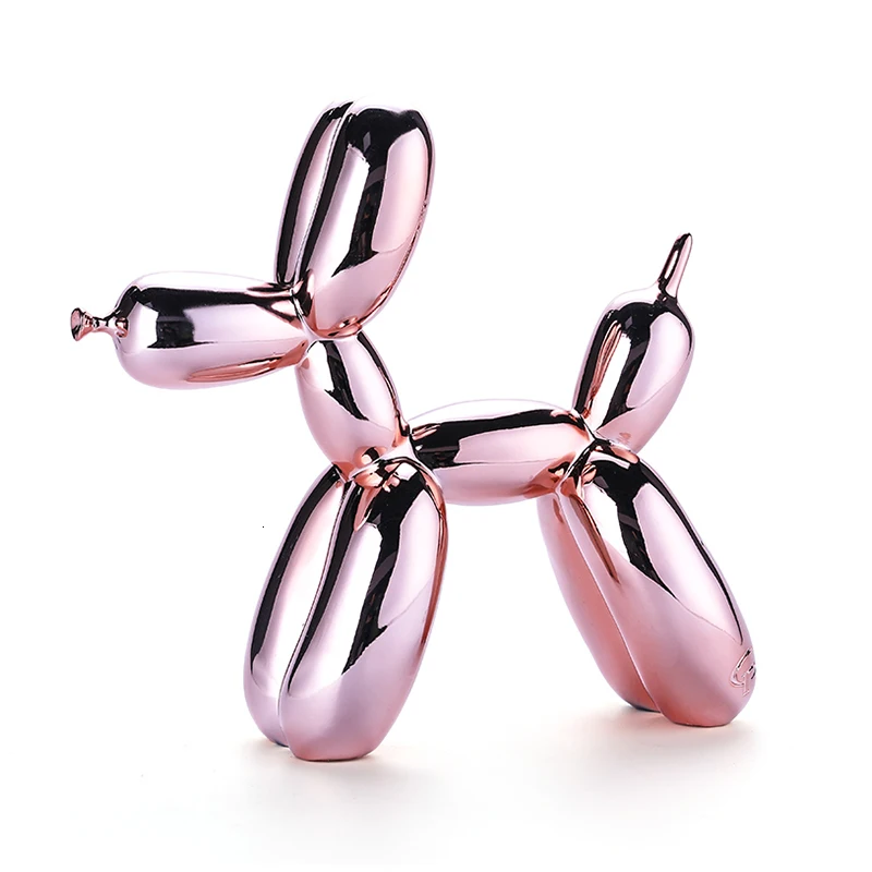 Pink Jeff Koons блестящие воздушные шары статуя собаки моделирование собаки Животное Искусство Скульптура Смолы ремесленника украшения дома аксессуары - Цвет: Pink